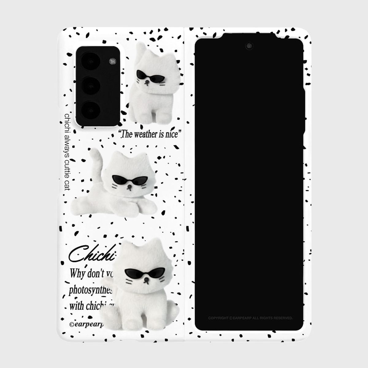 어프어프(EARPEARP) 갤럭시 Z폴드5 SUNGLASSES CHICHI-WHITE(Z폴드-하드)