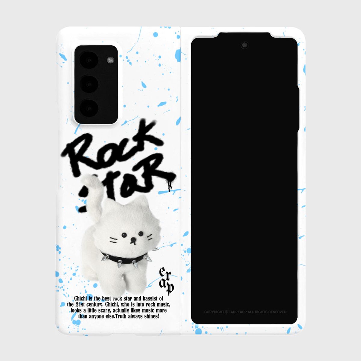 어프어프(EARPEARP) 갤럭시 Z폴드5 ROCKSTAR CHICHI-WHITE(Z폴드-하드)