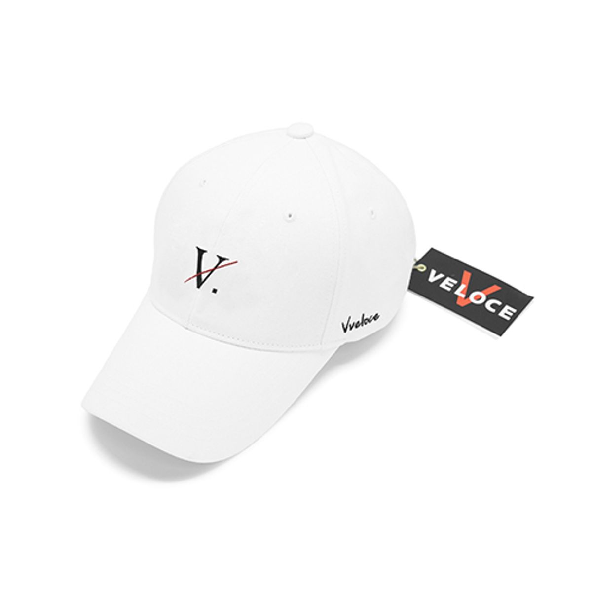 뷔벨로체(VVELOCE) DG  볼캡 스몰 로고 하드핏 화이트