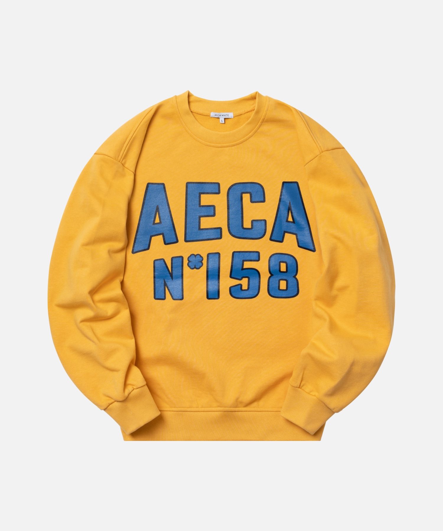 Tシャツ・カットソー AECA WHITE AECA SIGN LONG SLEEVEWASHED YELLOW MUSINSA | AECA WHITE BIG LOGO SWEATSHIRT-WASHED YELLOW