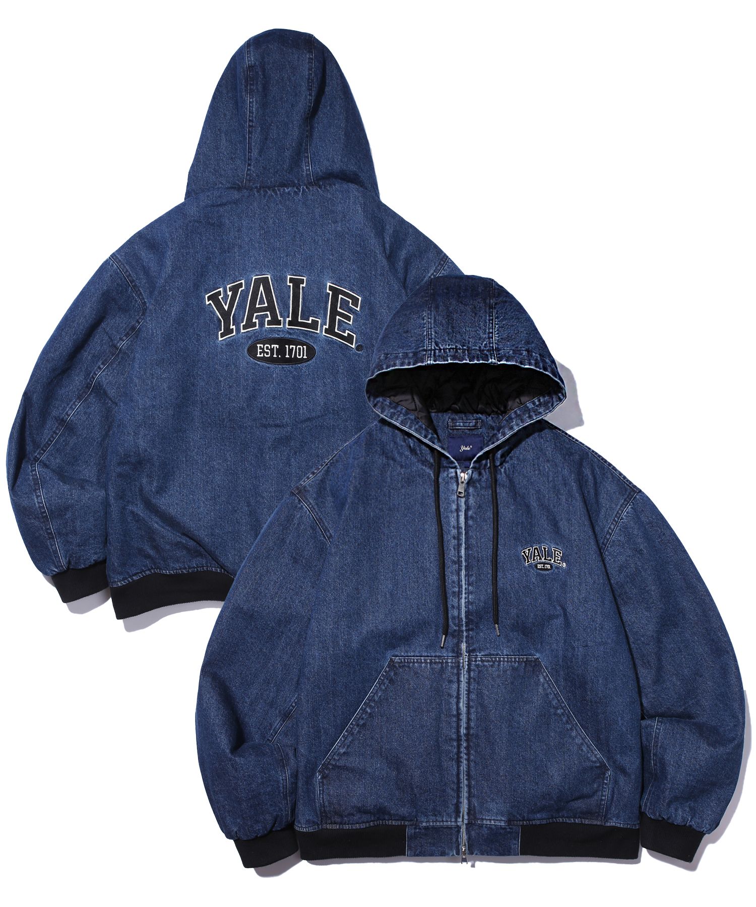 アウターその他 [YALE] DENIM QUILTED JACKET MUSINSA公式 | YALE Washed denim quilting jacket indigo