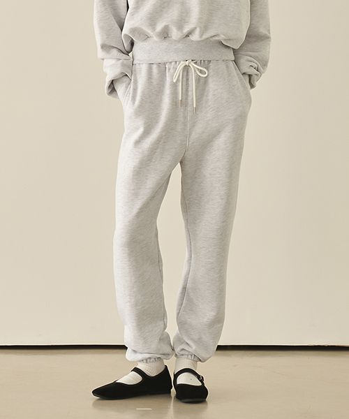 パンツ RONRON RR Basic Sweat Pants White Melange MUSINSA | RONRON RR Basic Sweat Pants White Melange