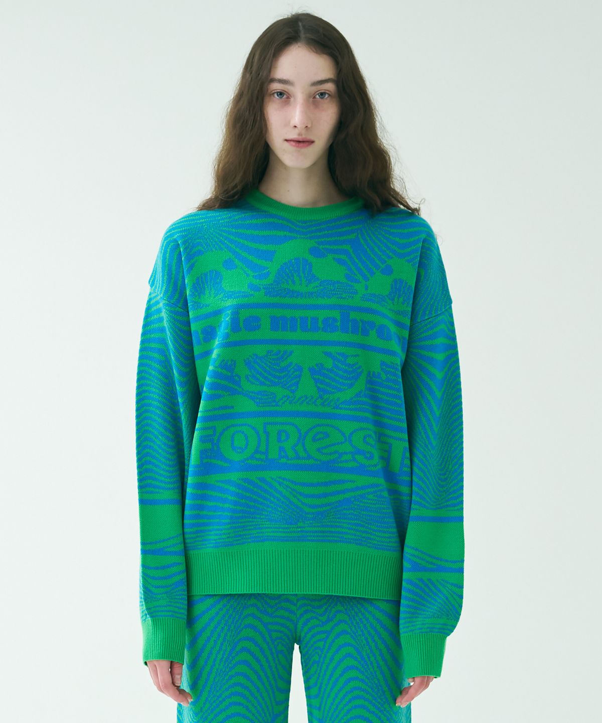 미미카위(MIMICAWE) PSYCHE KNIT PULLOVER/GREEN