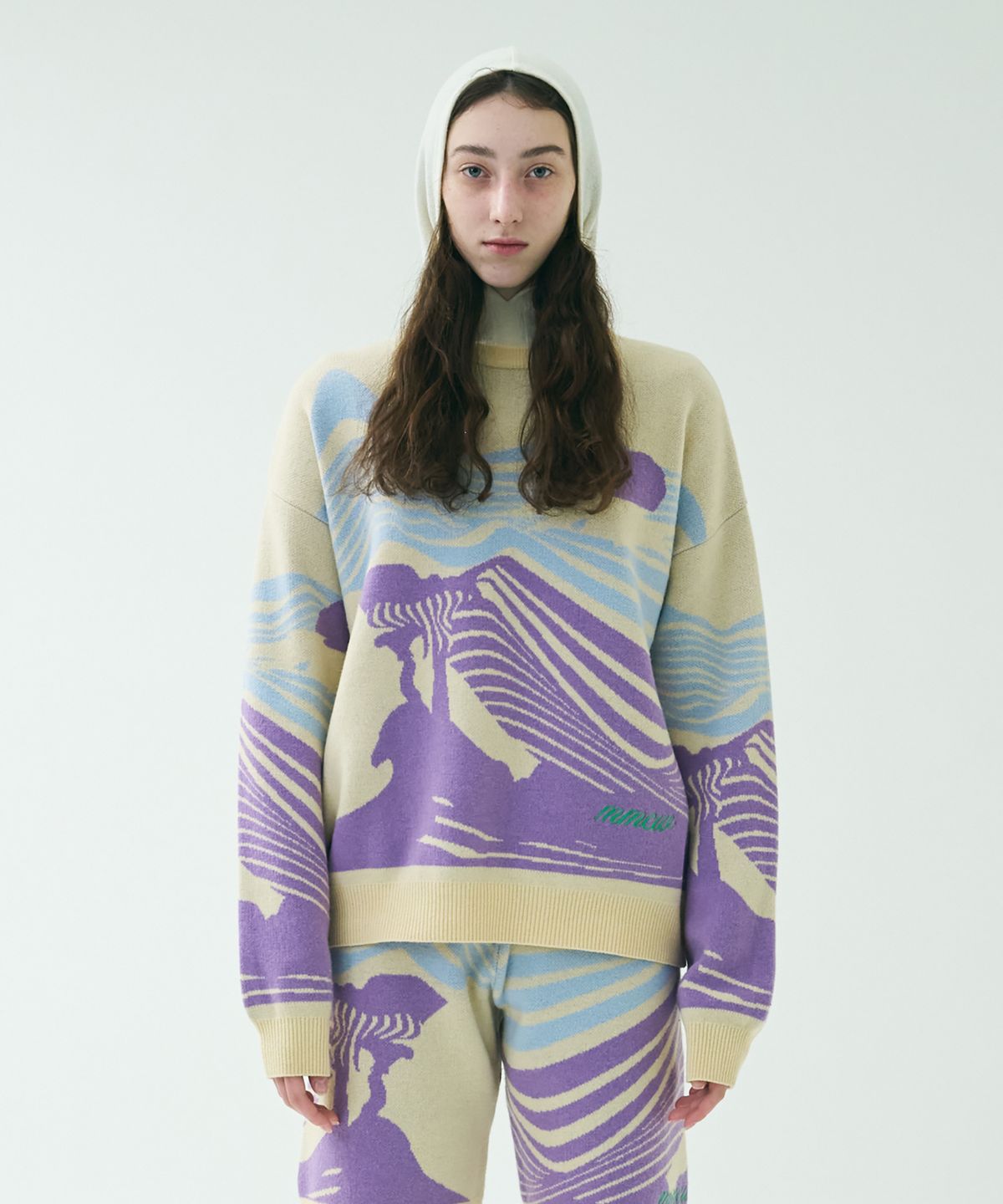 미미카위(MIMICAWE) LANDSCAPE KNIT PULLOVER/IVORY