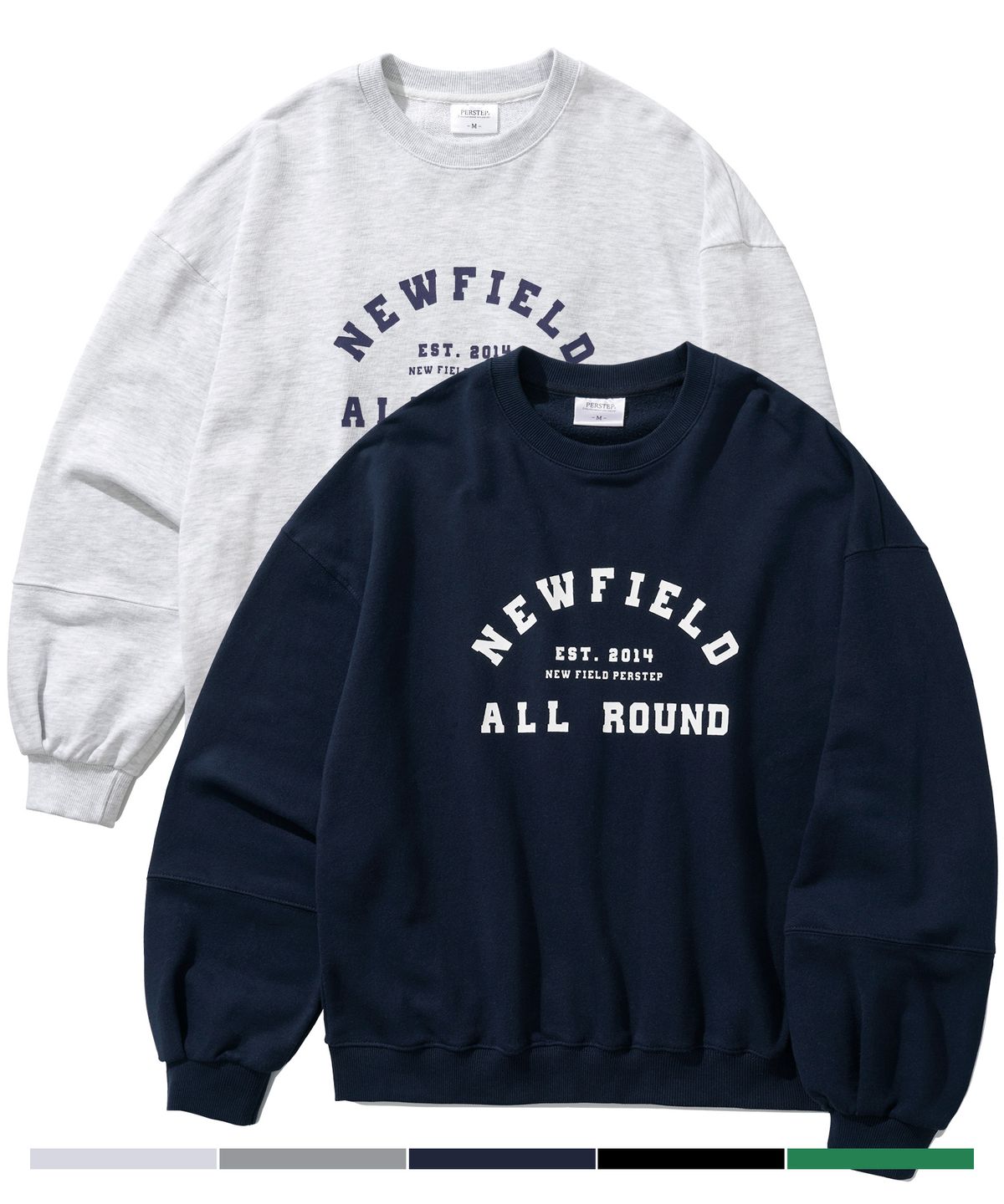 퍼스텝(PERSTEP) [2PACK] 뉴필드 맨투맨 5종 [쭈리/기모] 2PACK SMMT4511 / SMMT4532
