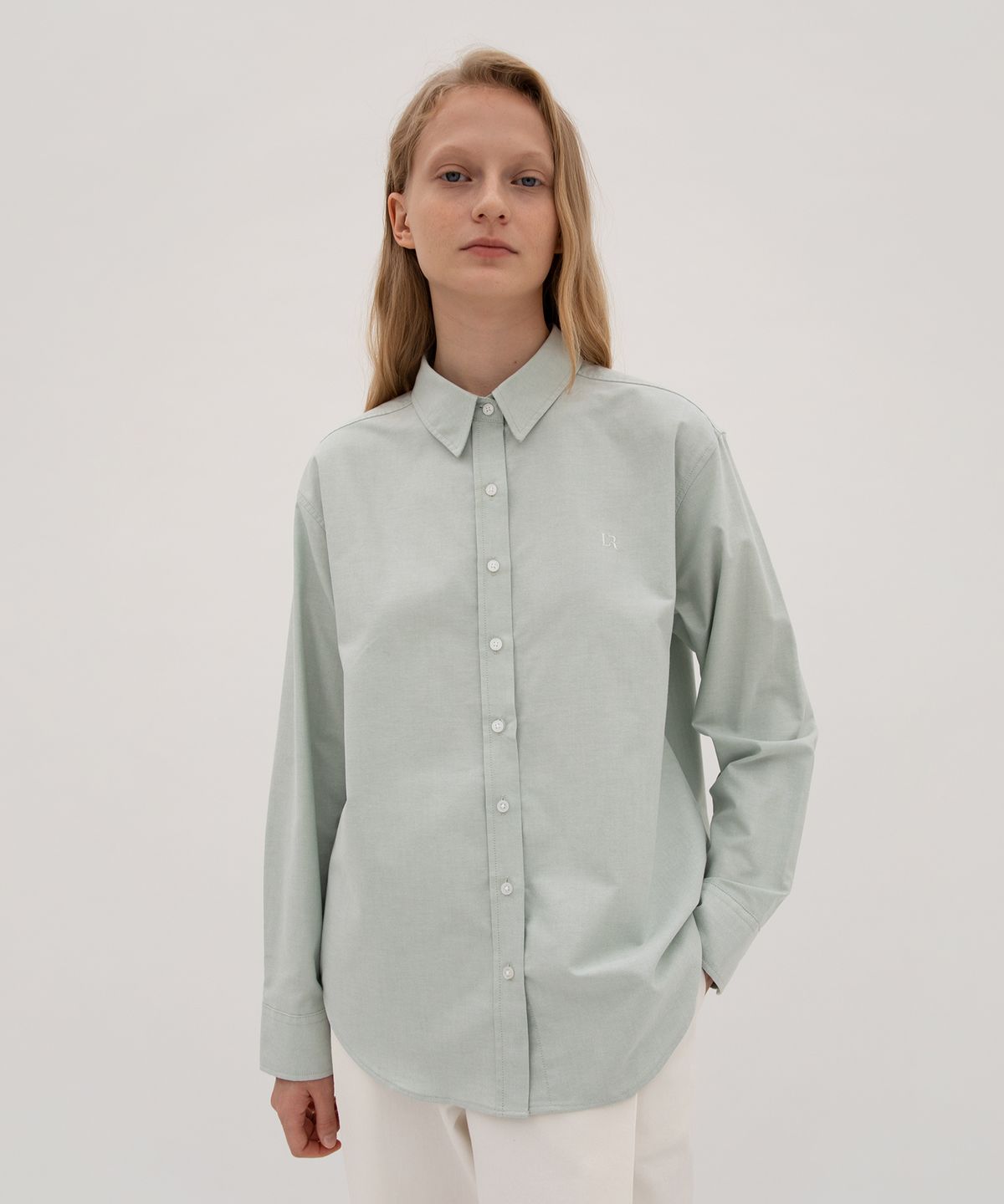 르바(LEVAR) Oxford Logo Shirt - Mint