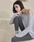 여성 요가복 DEVI-T0086-모브그레이 필라테스 웨이비 꼬임 커버업