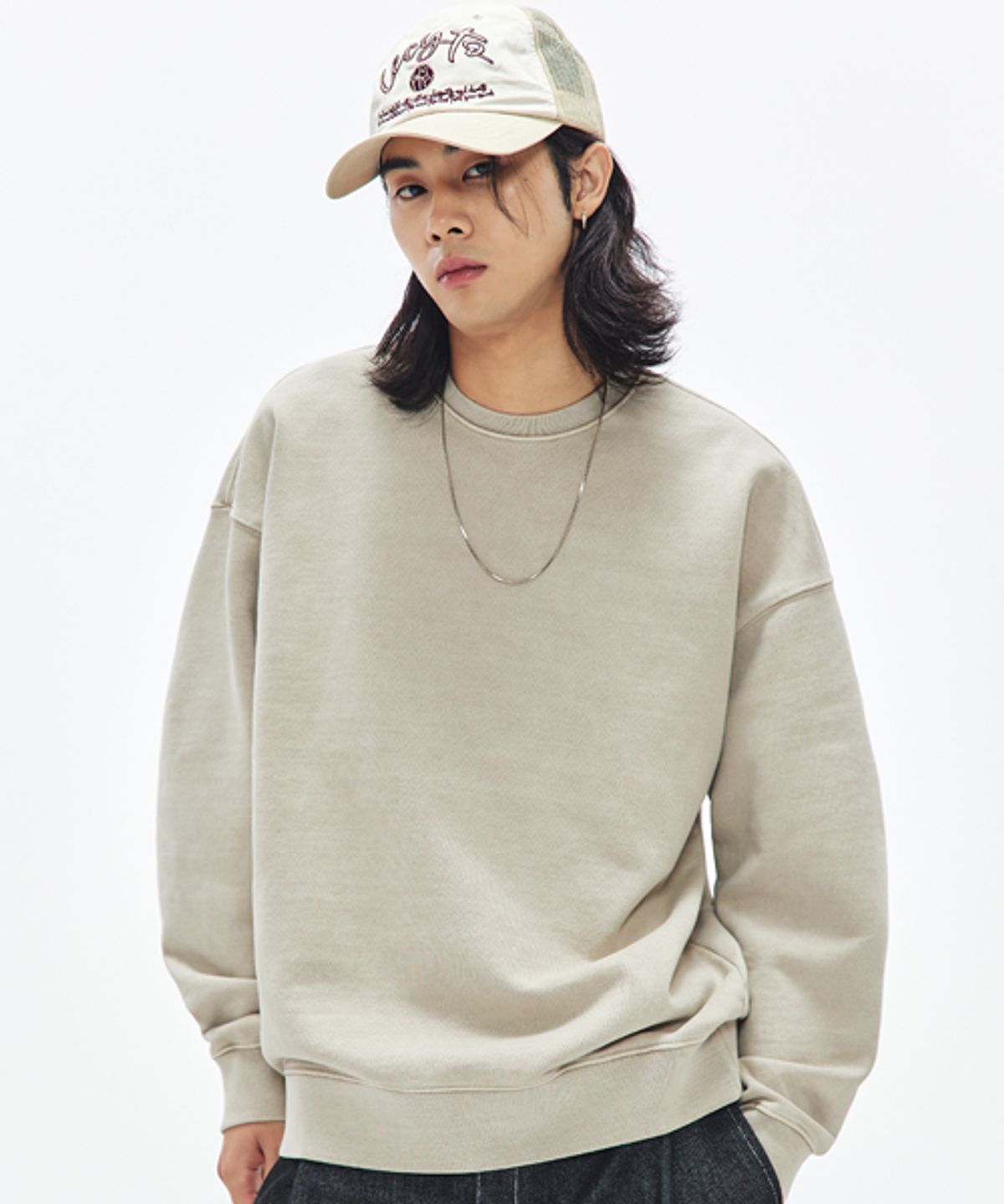 소버먼트(SOVERMENT) 980G 피그먼트 맨투맨-피넛-