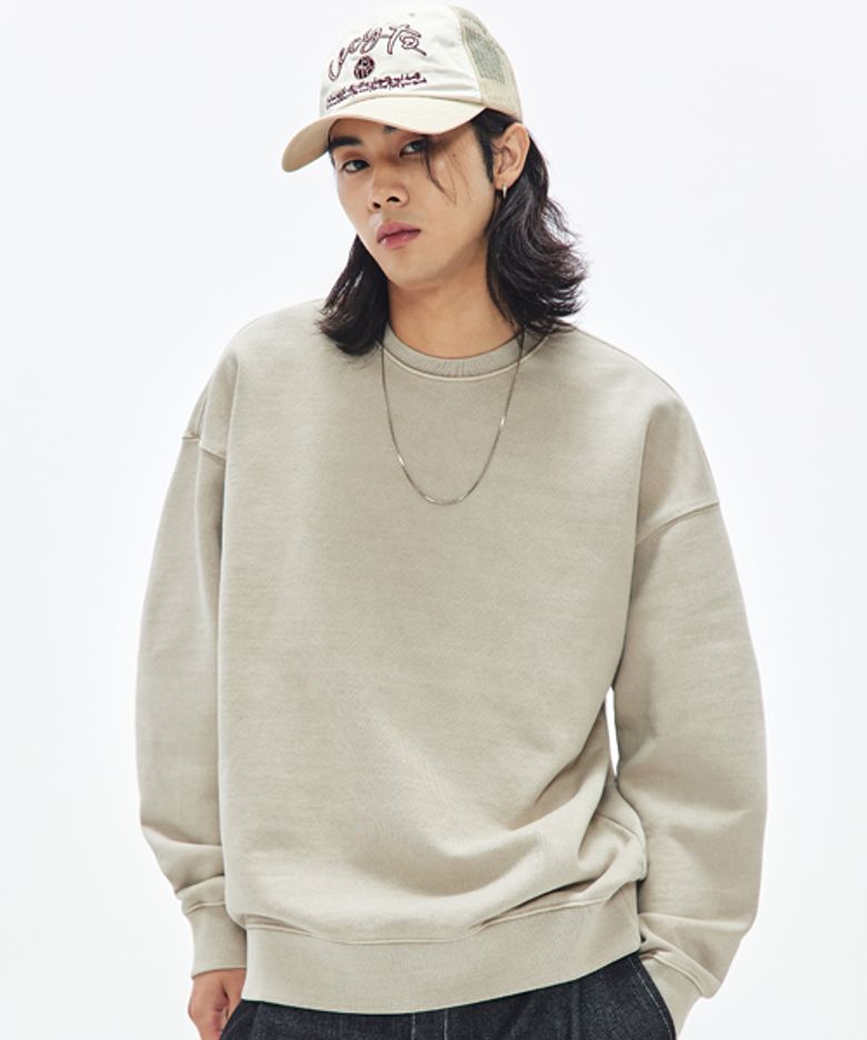 980G 피그먼트 맨투맨-피넛-