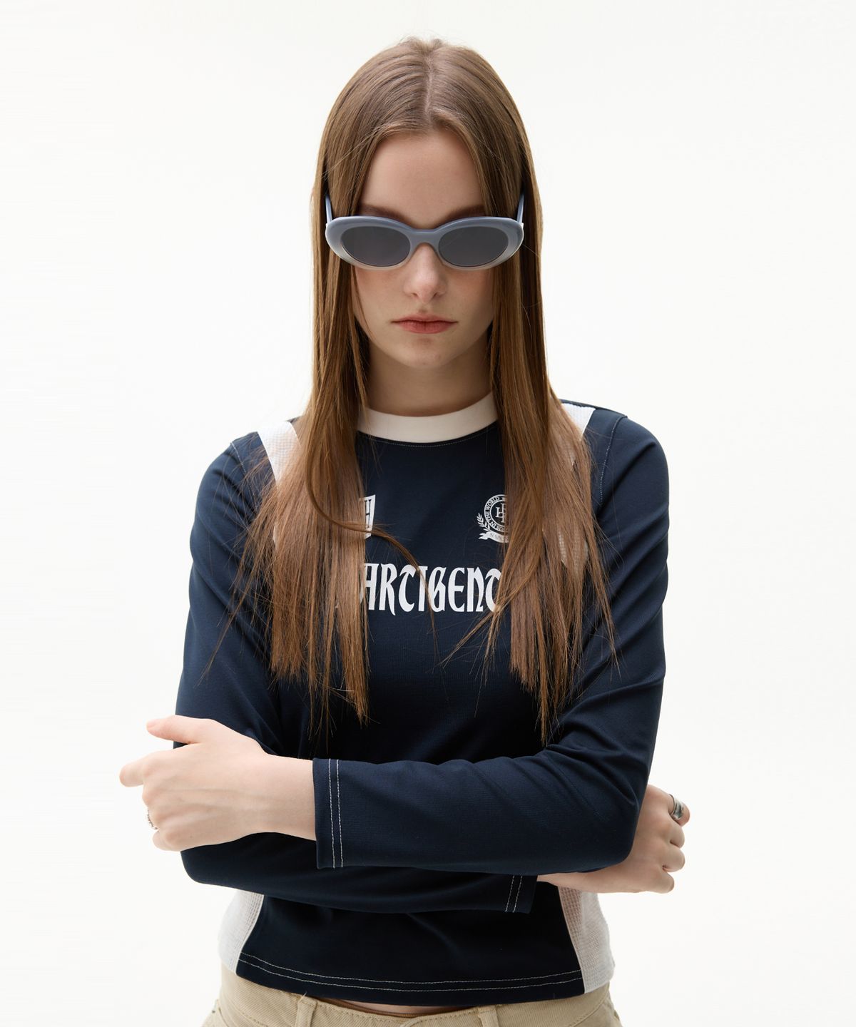 라티젠(LARTIGENT) LK WAFFLE JERSEY TOP(NAVY)