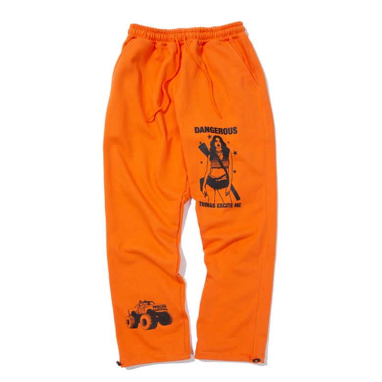 DANGEROUS SWEAT PANTS (ORANGE)