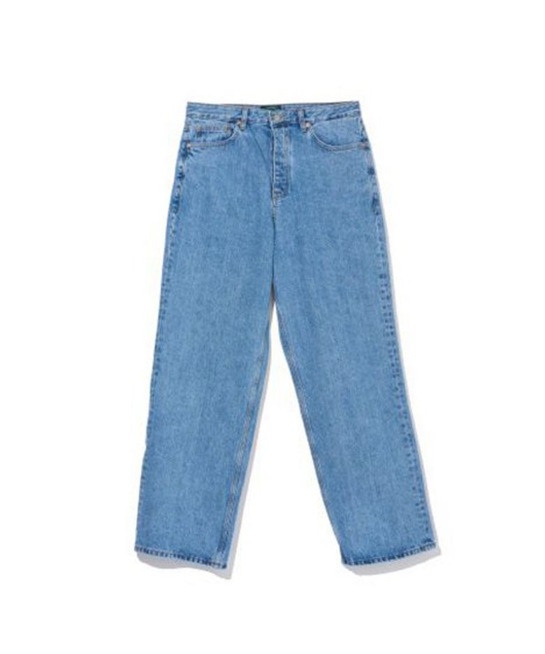 Wide Denim Pants 5P (Light Indigo)