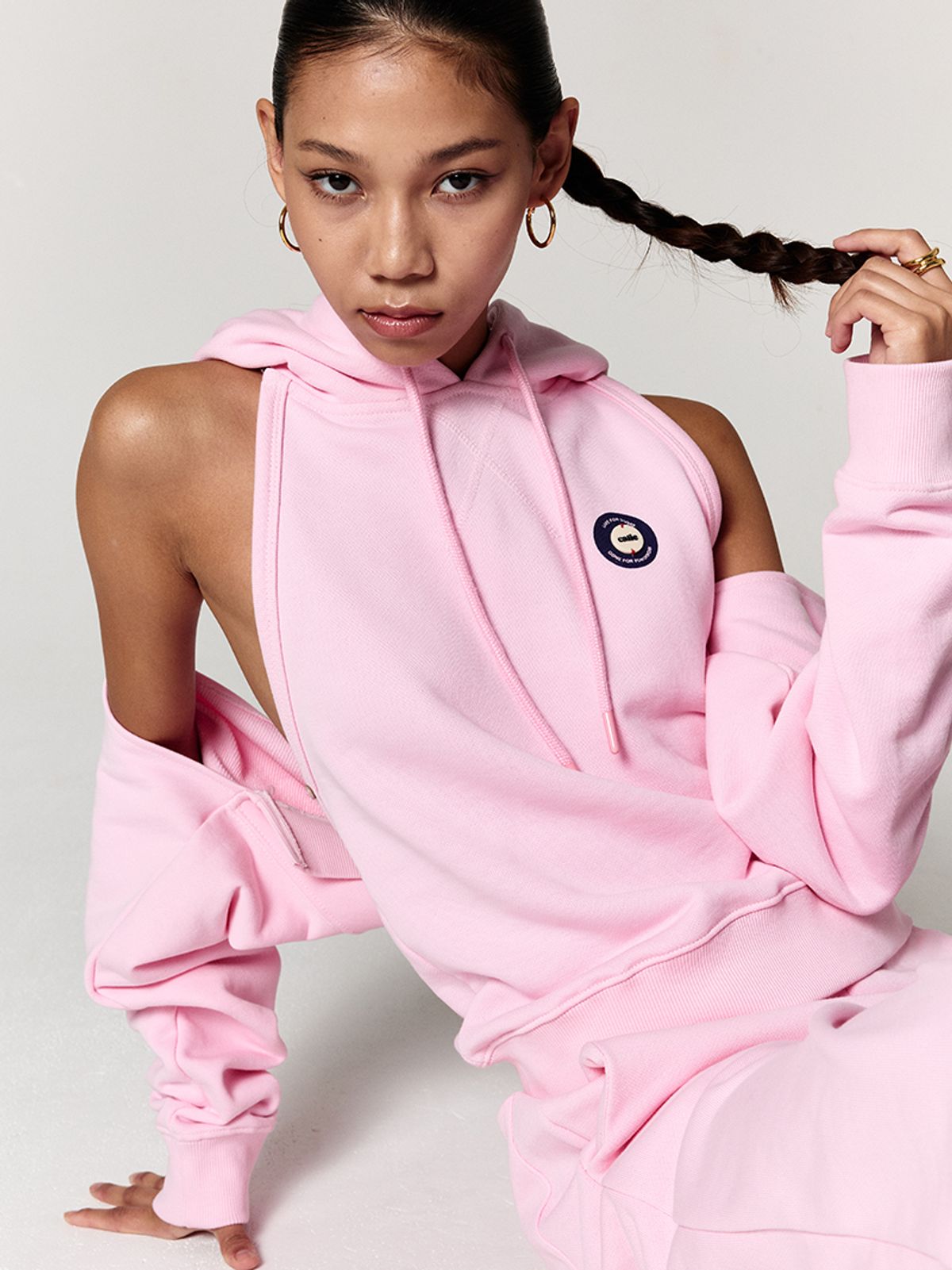 에즈이프 캘리(ASIF CALIE) CROP SWEAT BOLERO PINK