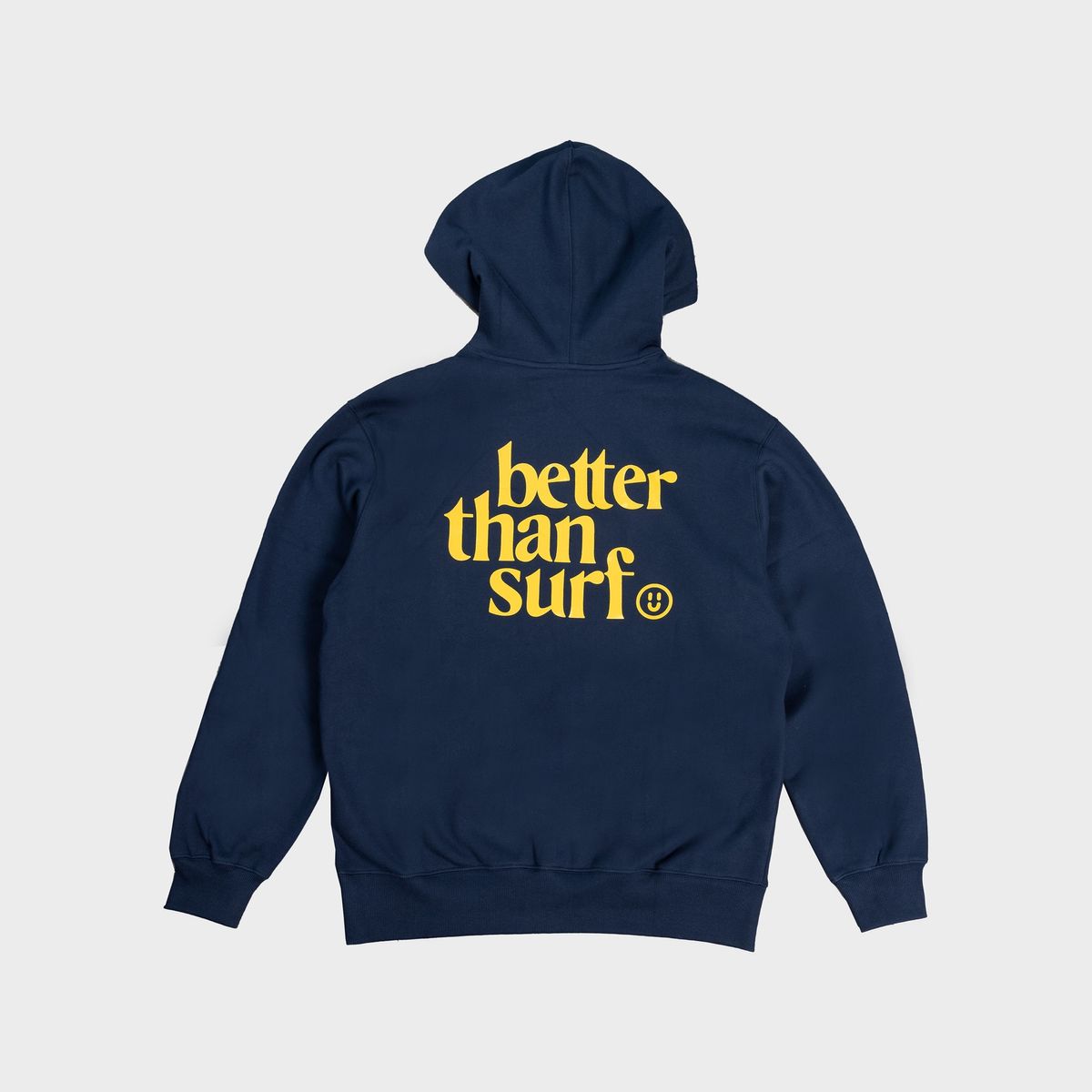 배러댄서프(BETTER THAN SURF) SMILE LOGO FLEECE HOODIE - NAVY