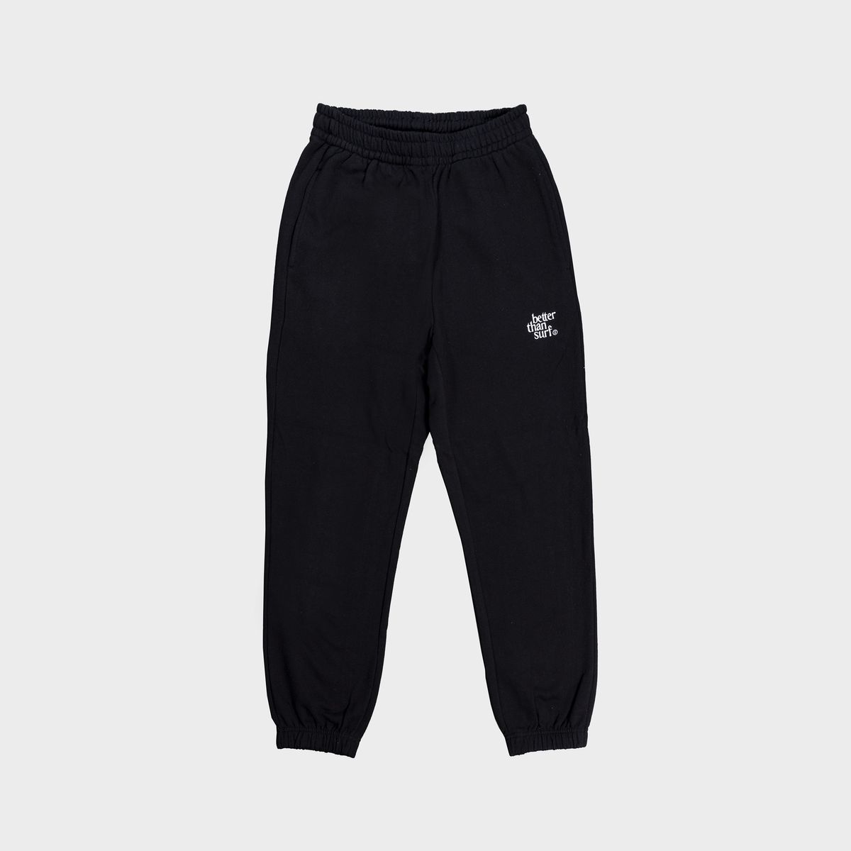 배러댄서프(BETTER THAN SURF) SMILE LOGO SWEAT LONG PANTS - BLACK