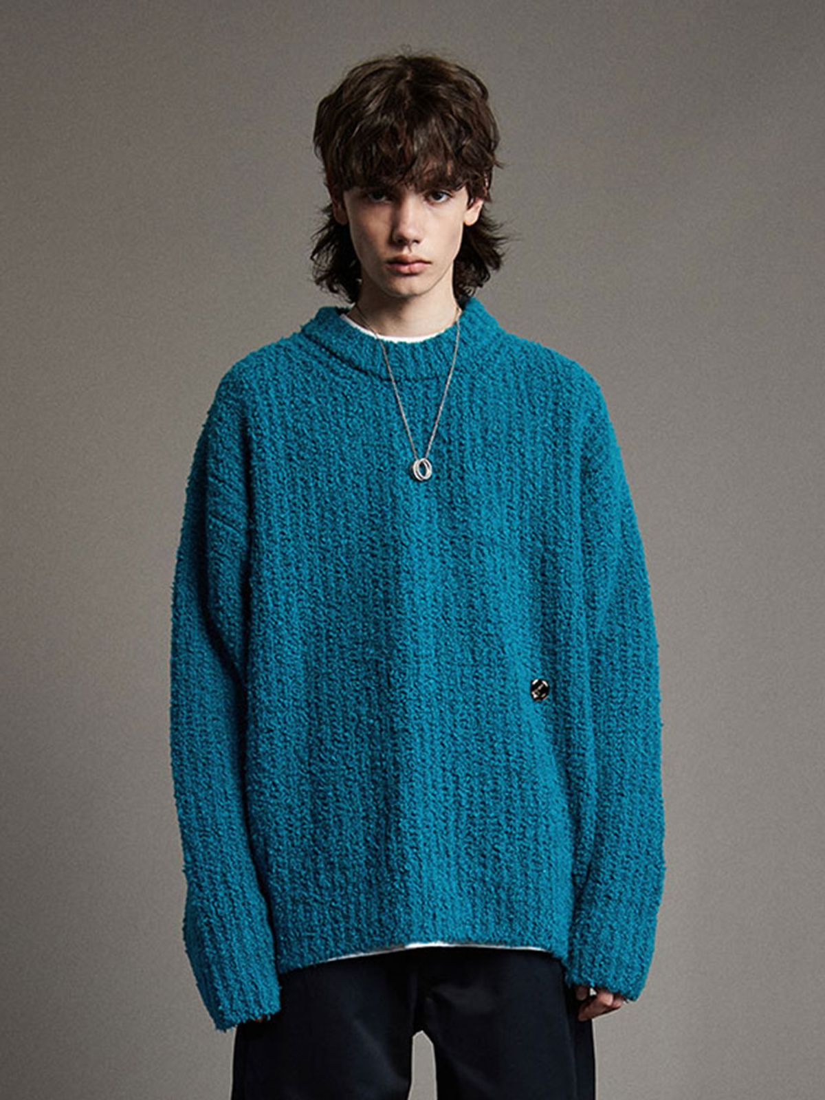이에이(IEY) BRITISH PULL OVER KNIT Blue - 사이즈 & 후기 | 무신사