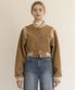 O3707 Irish crop varsity jacket_Camel brown
