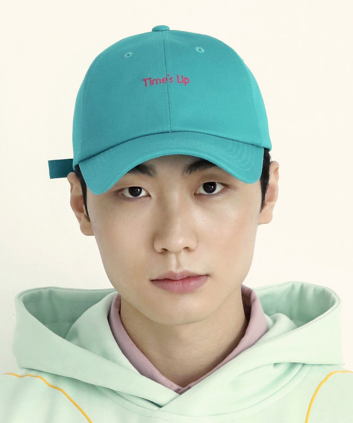 타임슬립(TIME SLIP) 픽셀 레터링 터콰이즈 볼캡 TBC05429