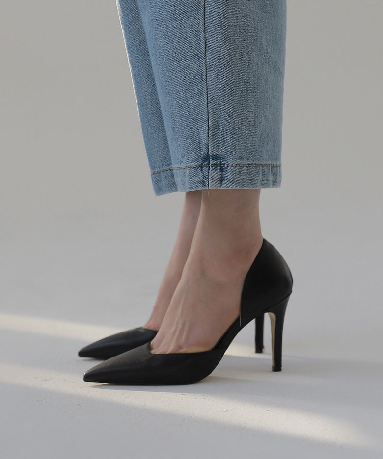 Cut-out stiletto pump shoe - 4color 7cm 9cm 스틸레토힐 펌프스