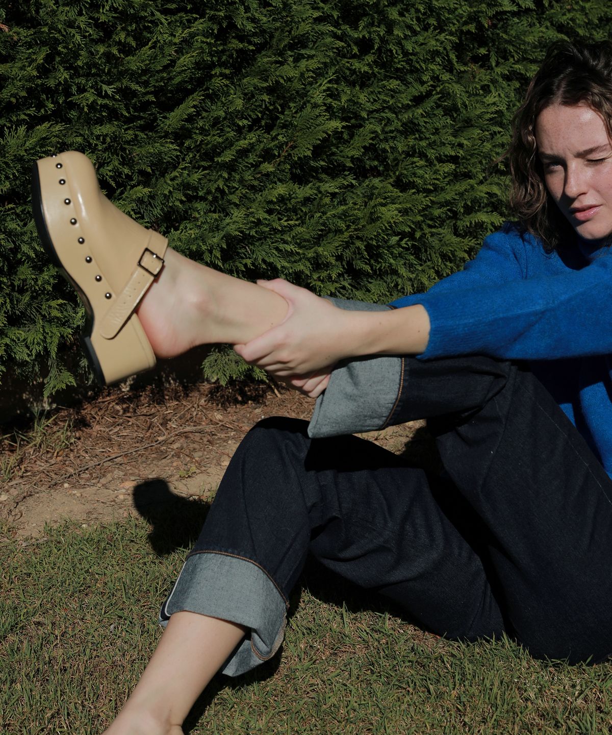 무드나잇(MOODNIGHT) JOSIE Clog chunky shoes - 3color 5.5cm 청키 스터디 클로그 2way