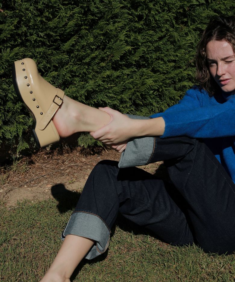 JOSIE Clog chunky shoes - 3color 5.5cm 청키 스터디 클로그 2way