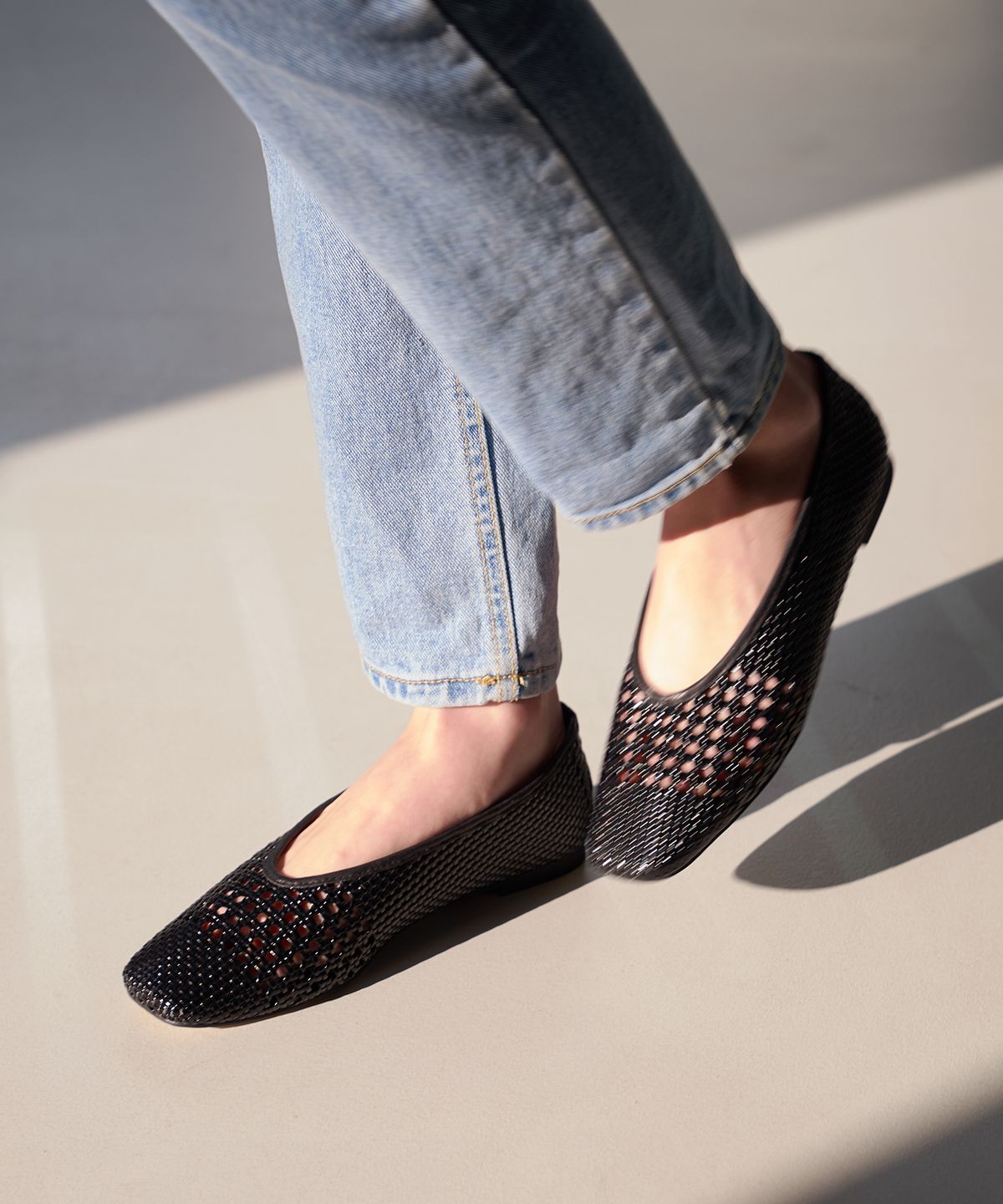 무드나잇(MOODNIGHT) JOY weaving loundy flat - 4color 1cm 위빙 라운드 플랫슈즈