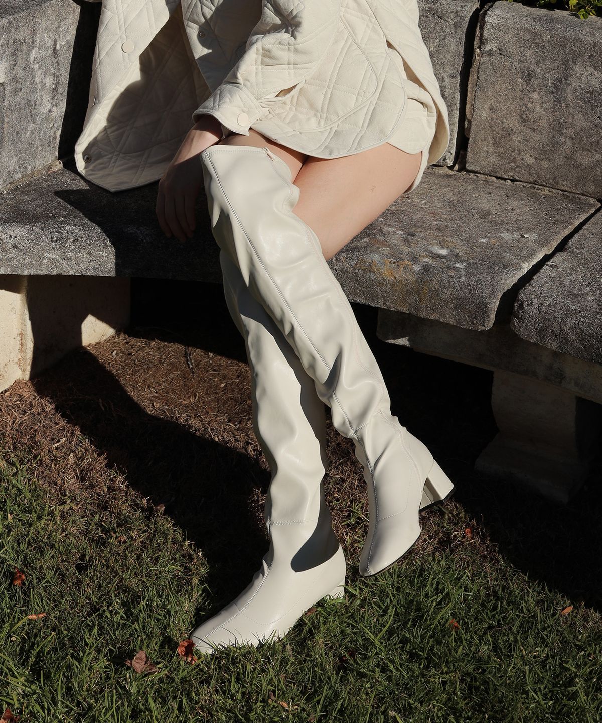 무드나잇(MOODNIGHT) ESTHER-L span long boots - 5color 5.5cm 스판 니하이 롱부츠