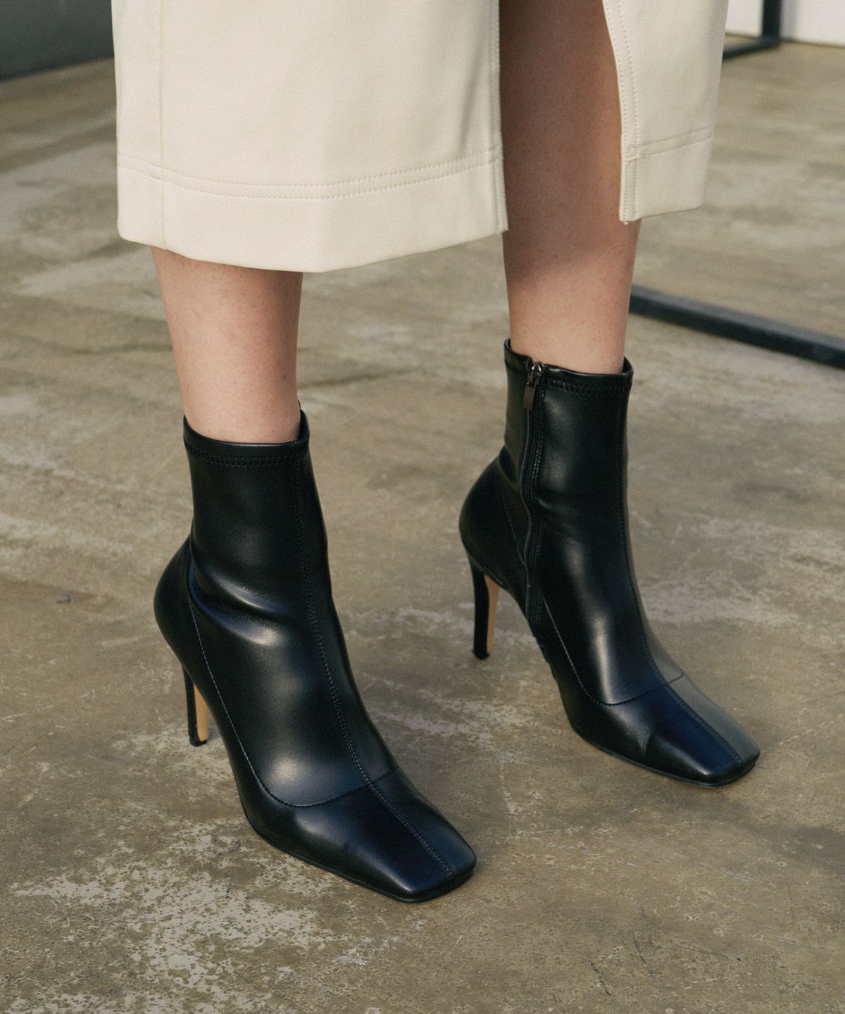무드나잇(MOODNIGHT) JULIA spanx ankle boots - 3color 9cm 스판 앵클부츠