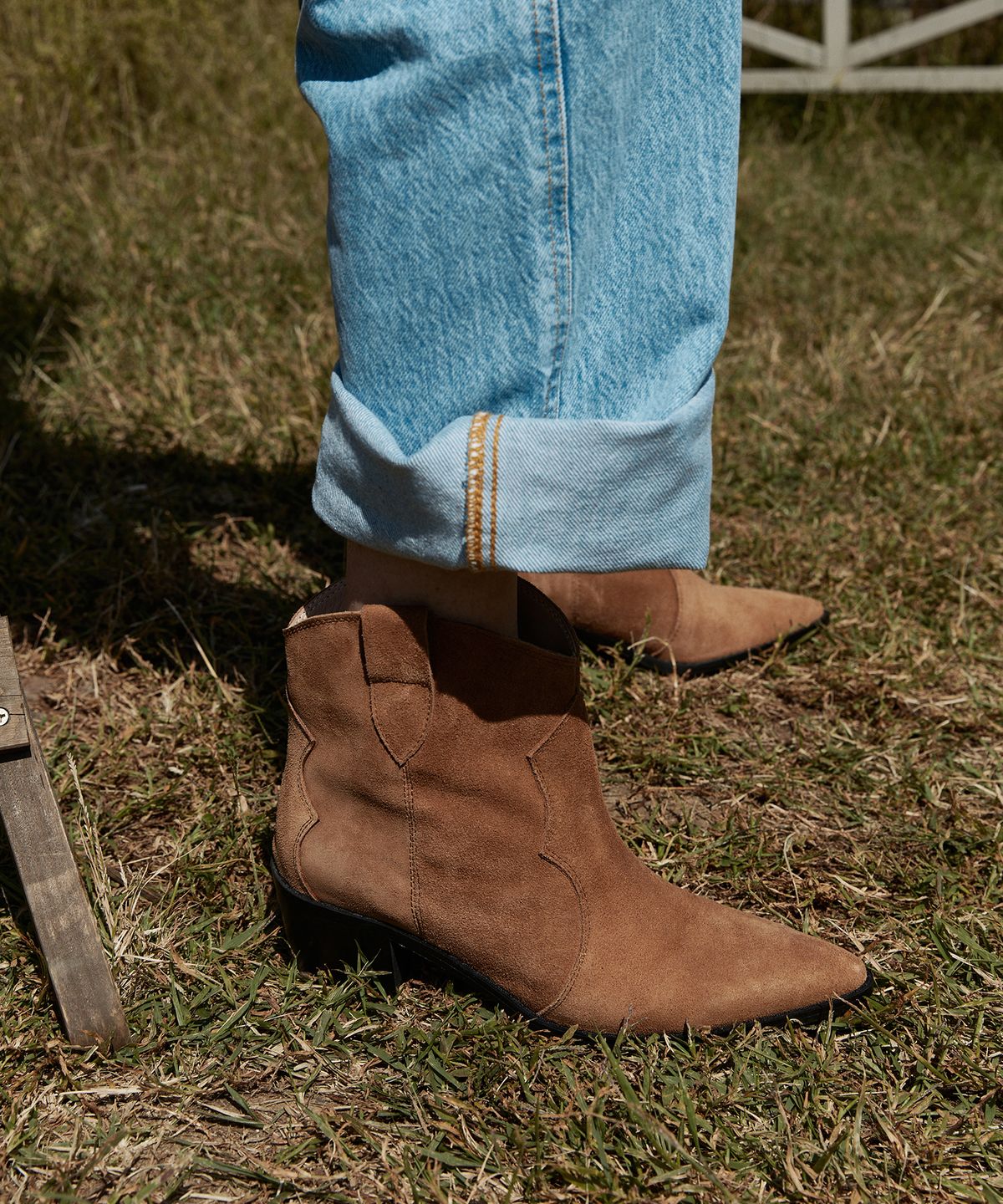 무드나잇(MOODNIGHT) DALIN Western ankle boots - 5color 5cm 빈티지 웨스턴 앵클부츠