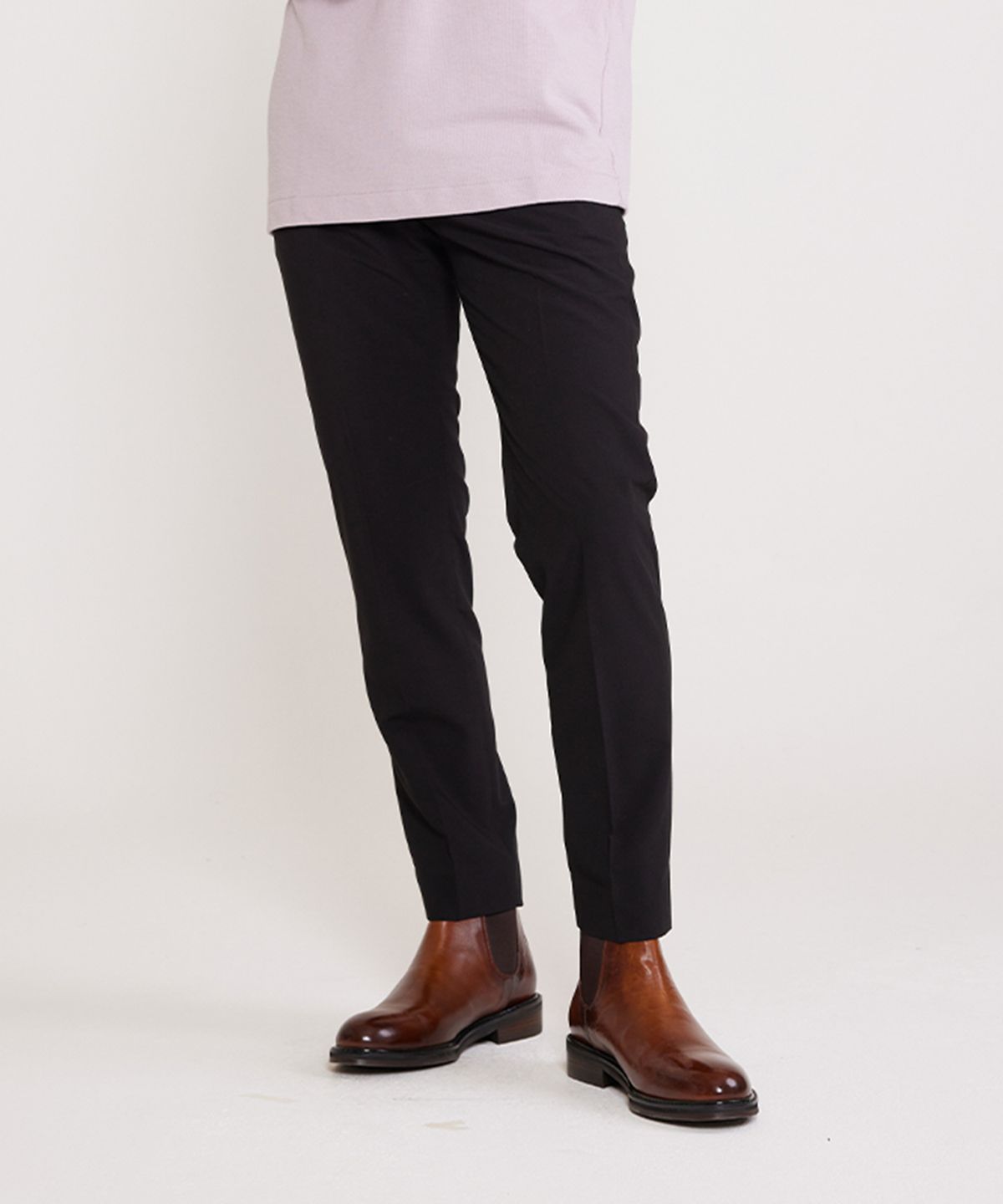 애드호크(ADHOC) 남자 사이드 밴딩 슬림 슬랙스 (BLACK)
