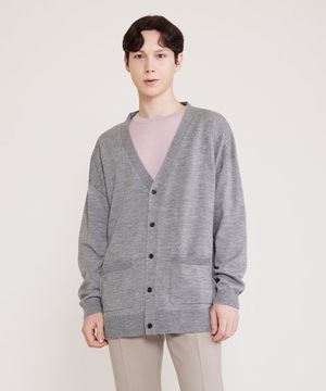 남녀공용 오버핏 베이직 카디건 (M-GREY)