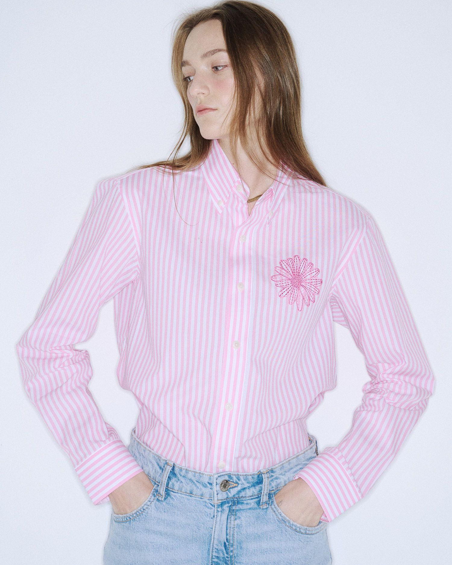 MUSINSA公式 | MARDI MERCREDI COTTON SHIRT CANDY STRIPE_PINK PINK
