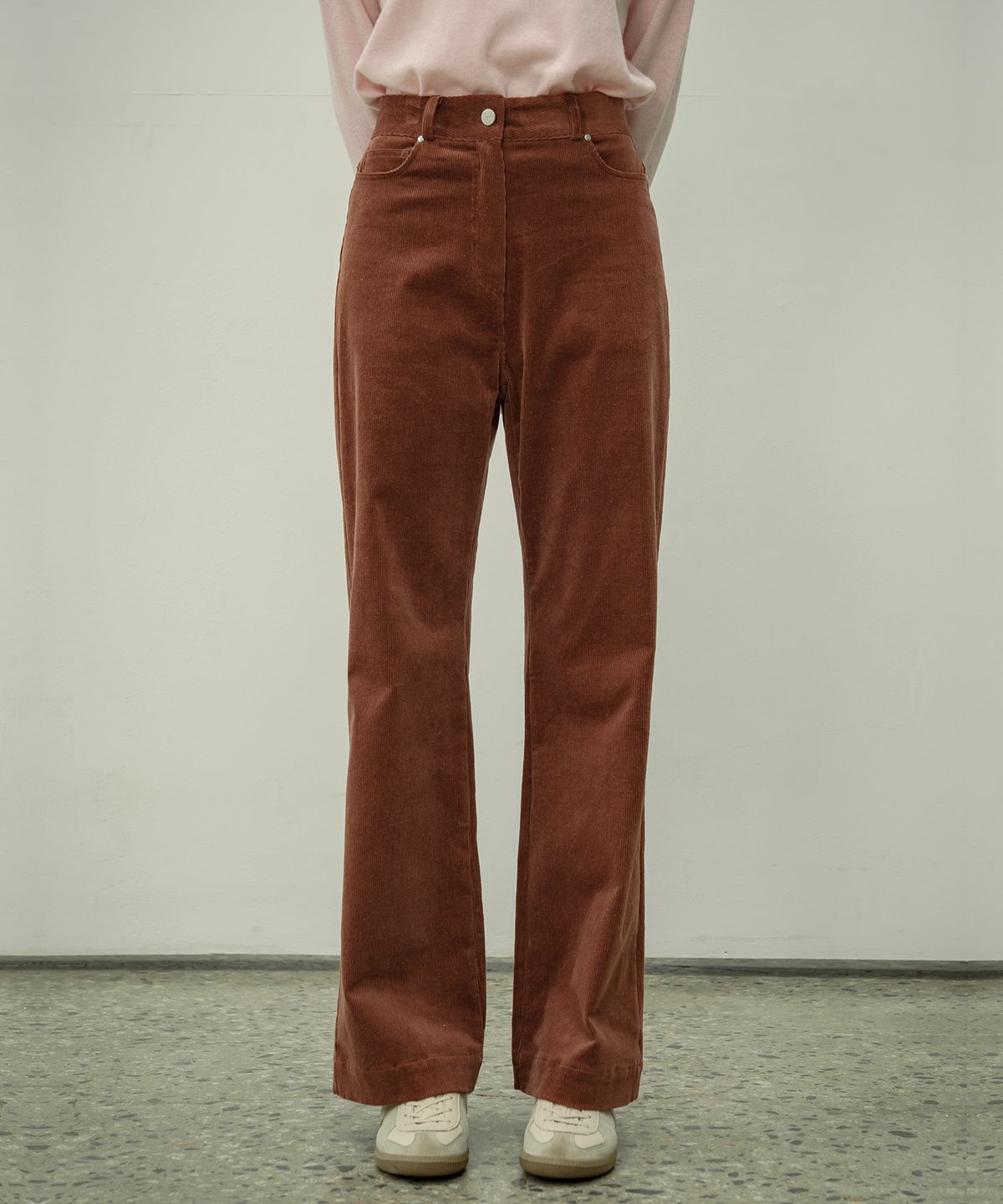 시야쥬(SIYAZU) SIPT7056  high waist corduroy pants_Burgundy