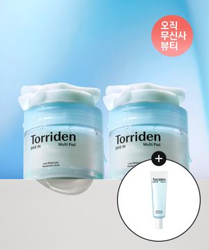 [SET] 다이브인 저분자 히알루론산 멀티패드 80매 x 2개 (+다이브인 세럼 20ml)