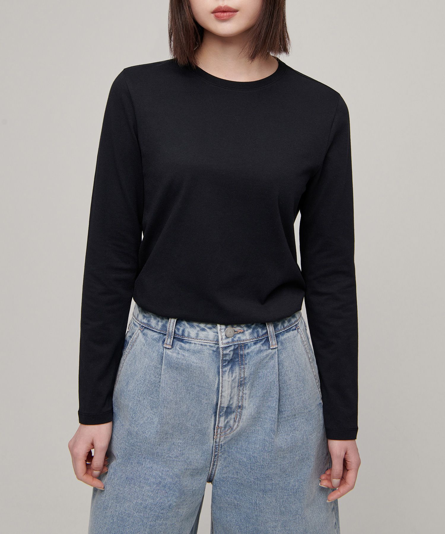 Tシャツ・カットソー *MUSINSA STANDARD* Layered Crew Neck Long Sleeve T-ShirtLong MUSINSA | MUSINSA STANDARD Layered Crew Neck Long Sleeve T