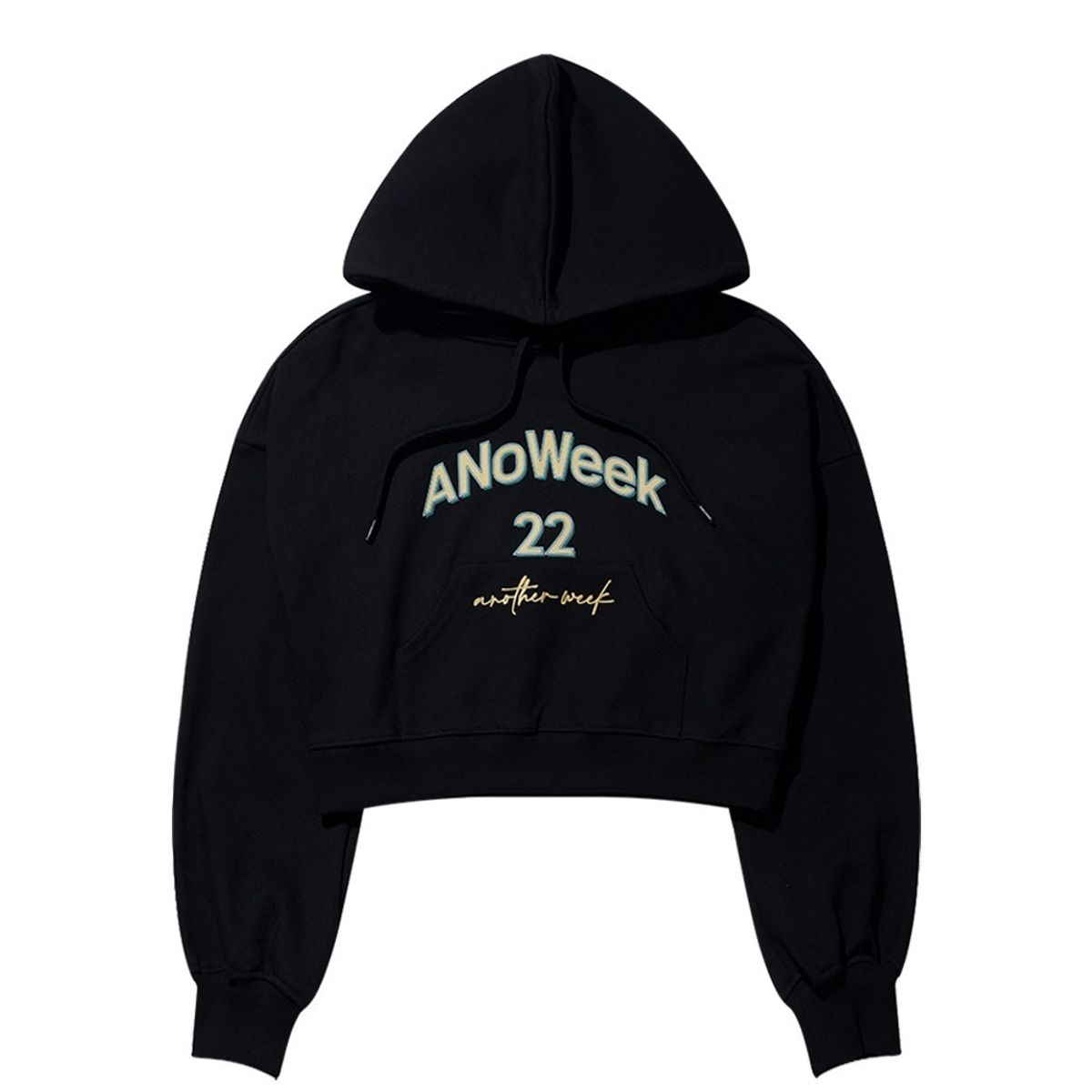 아노윅(ANOWEEK) ANW EMBROIDERY CROPPED HOODIE