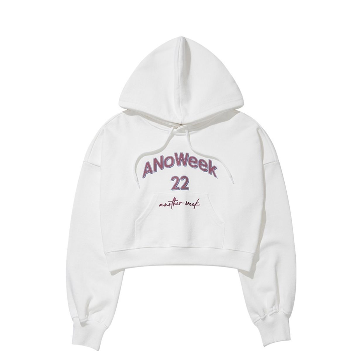 아노윅(ANOWEEK) ANW EMBROIDERY CROPPED HOODIE