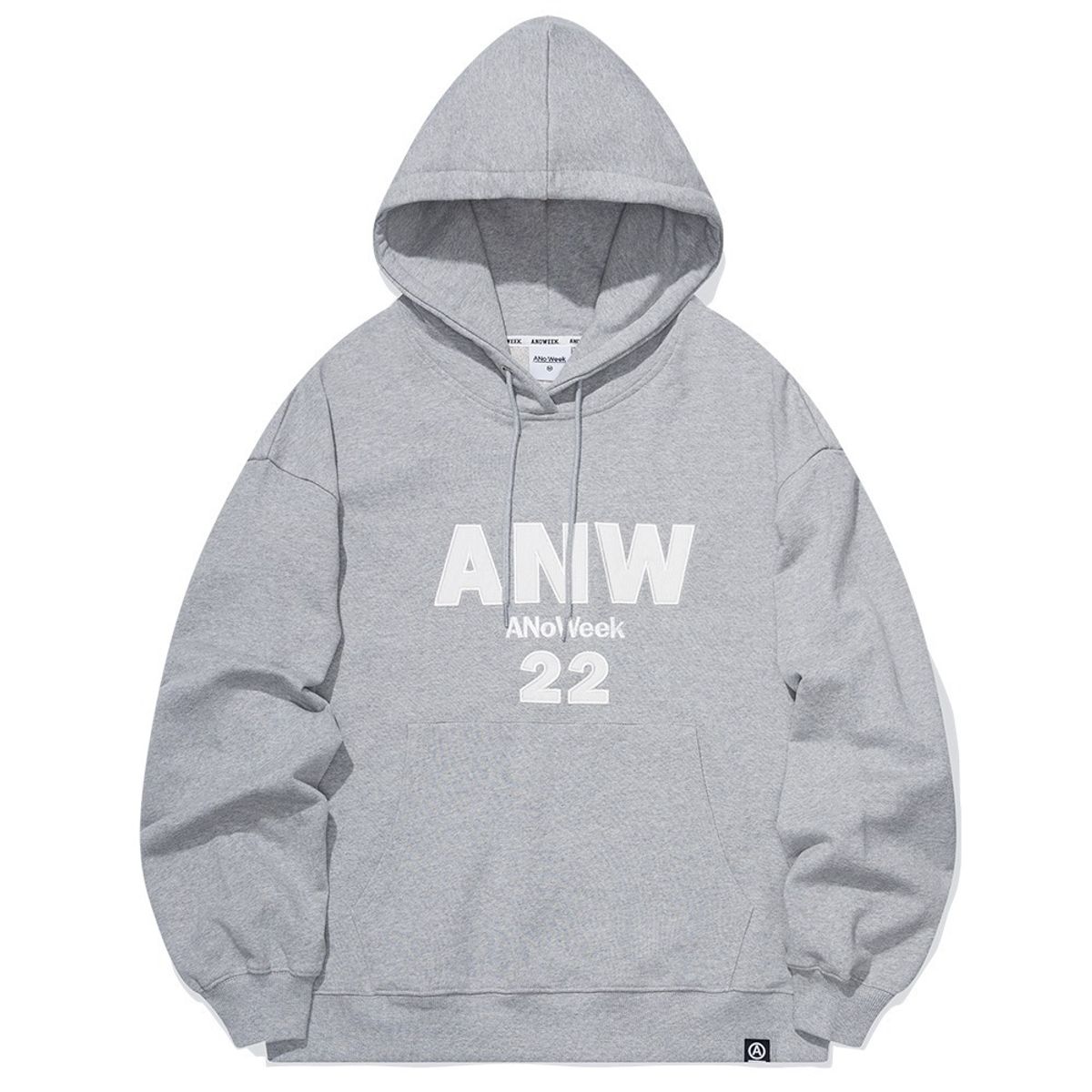 아노윅(ANOWEEK) ANW LOGO APPLIQUE  HOODIE