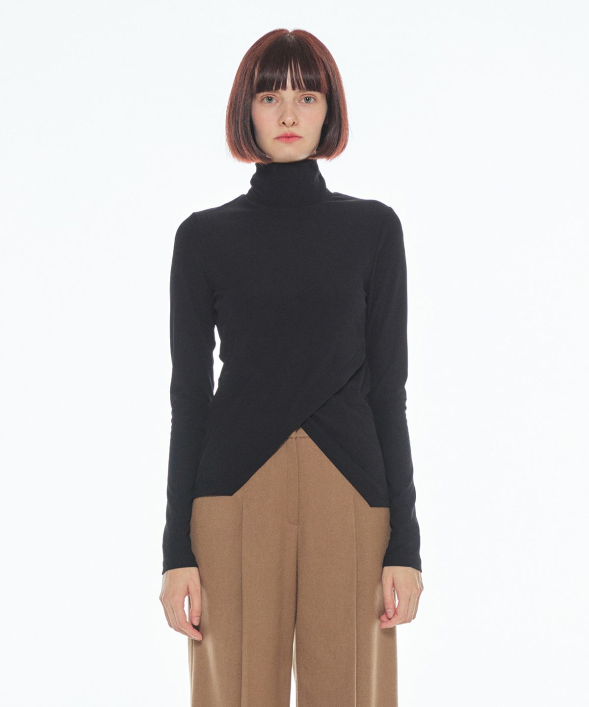 메이크어토스트(MAKE A TOAST) [22FW]  DIAGONAL LINE POLAROID T-SHIRT - Black