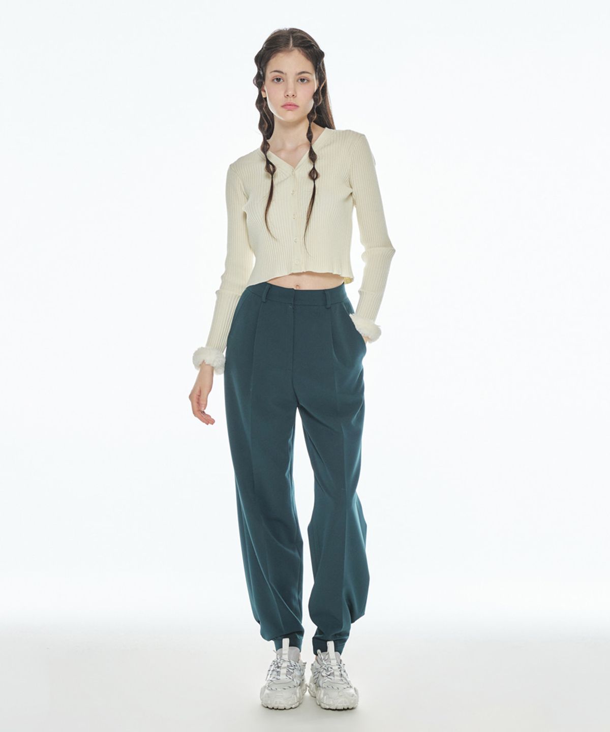 메이크어토스트(MAKE A TOAST) [22FW] JOGGER SLACKS - Blue green