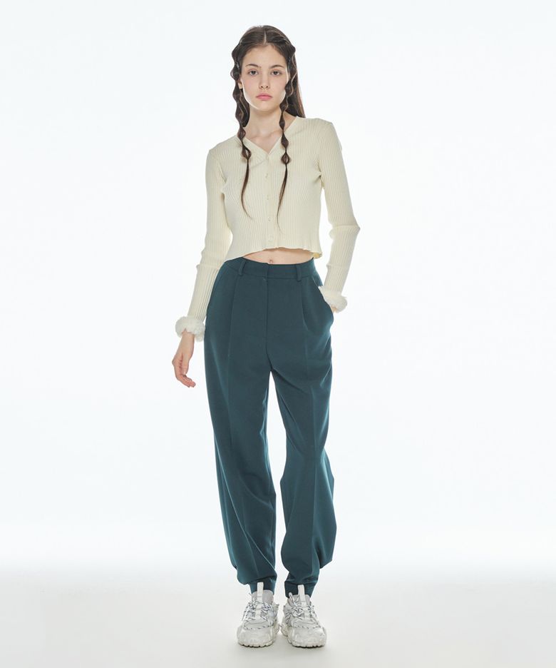 [22FW] JOGGER SLACKS - Blue green