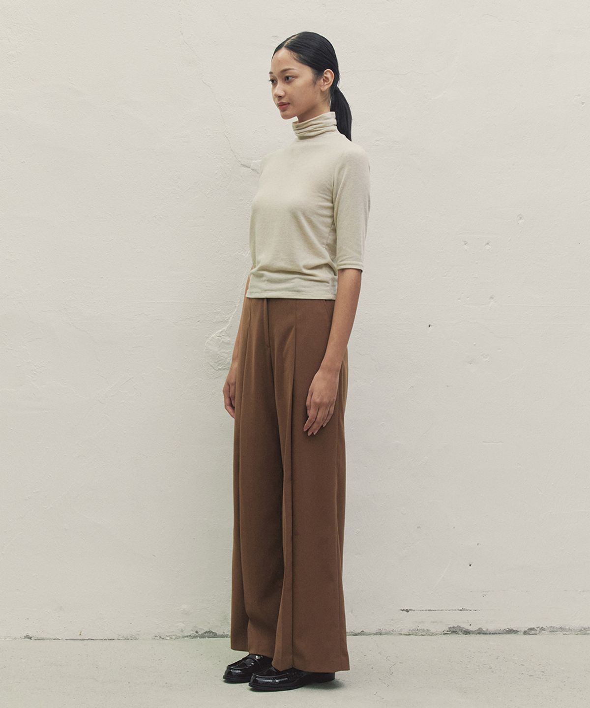 메이크어토스트(MAKE A TOAST) [22FW] BASIC WIDE PANTS - Dark beige