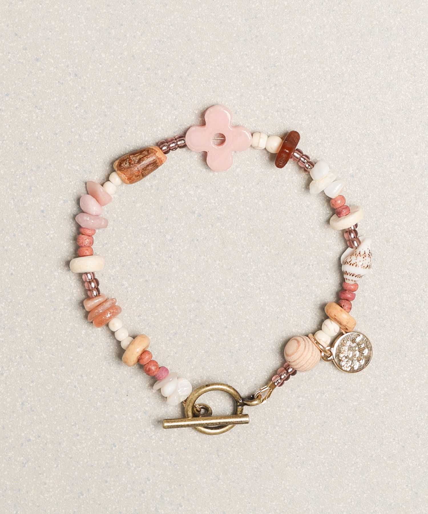 MUSINSA公式 | TOWTOW ARCHIVE Clover Symbol Bracelet Angora Pink