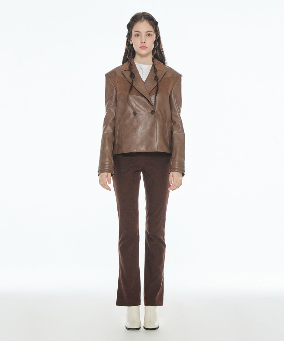메이크어토스트(MAKE A TOAST) [22FW] COLORING LEATHER JACKET - Brown