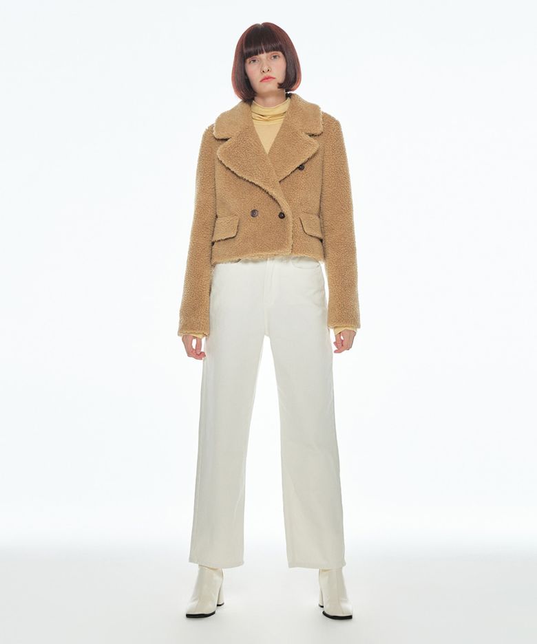 [22FW] DUMBLEDORE CROP COAT - Beige
