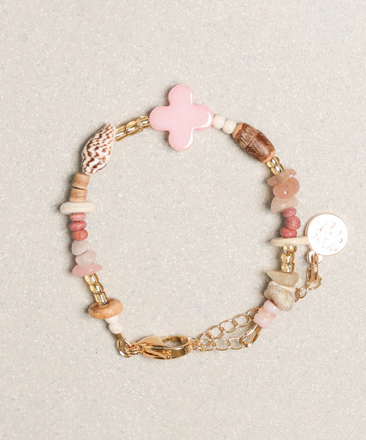 ★tow tow archive★ Full Clover Bracelet Angora Pink TBH22AB MUSINSA | TOWTOW ARCHIVE Full Clover Bracelet Angora Pink