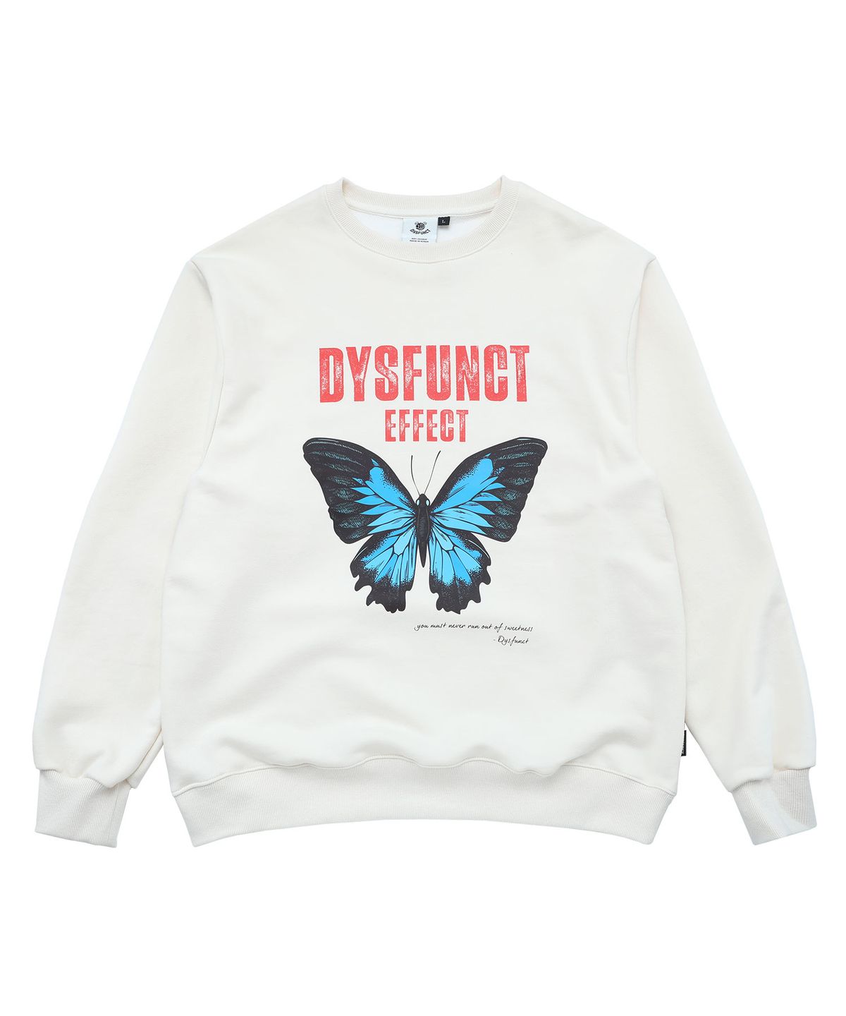 디스펑트(DYSFUNCT) DYSFUNCT EFFECT SWEATSHIRT (CREAM)