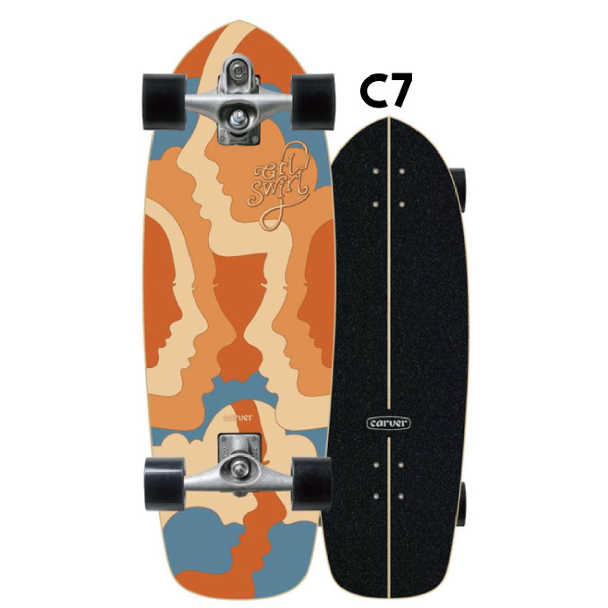 카버스케이트보드(CARVER SKATEBOARD) 29.5인치 걸스월 실루엣