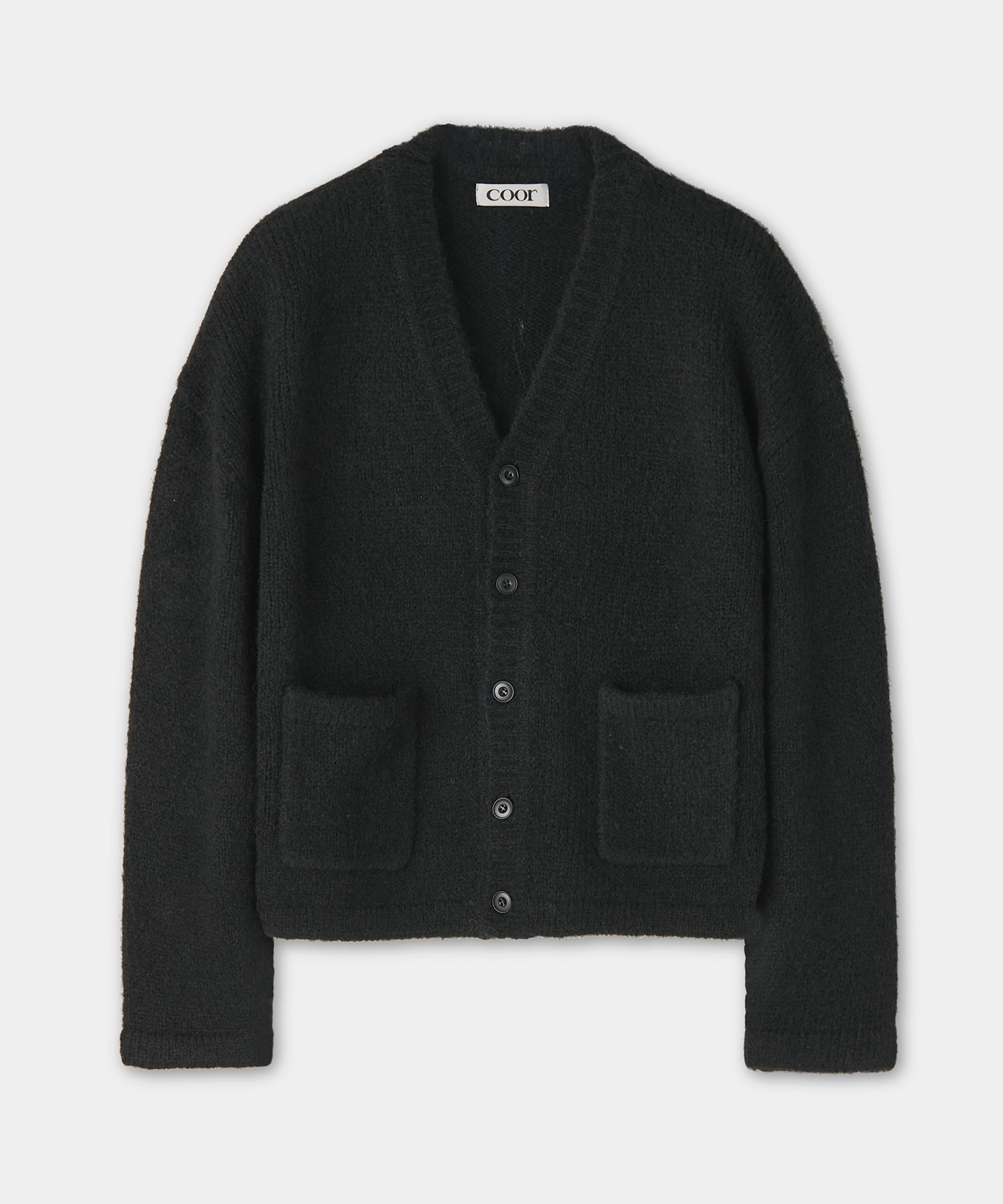 COOR Hairy Soft Alpaca Cardigan カーディガン MUSINSA公式 | COOR Hairy Soft Alpaca Cardigan (Black)