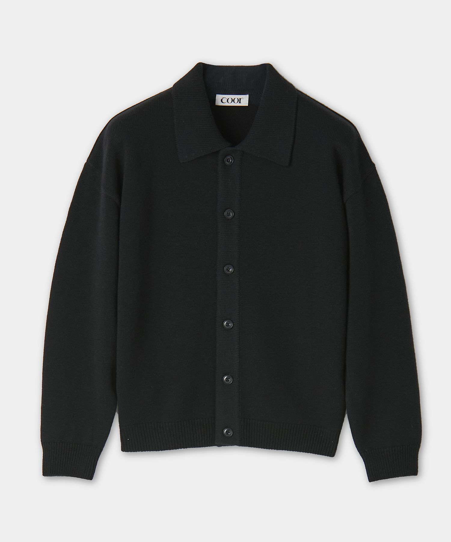 ★COOR★ Top fill wool collar cardigan (black) MUSINSA | COOR Topfill Cash Wool Collar Cardigan (Black)